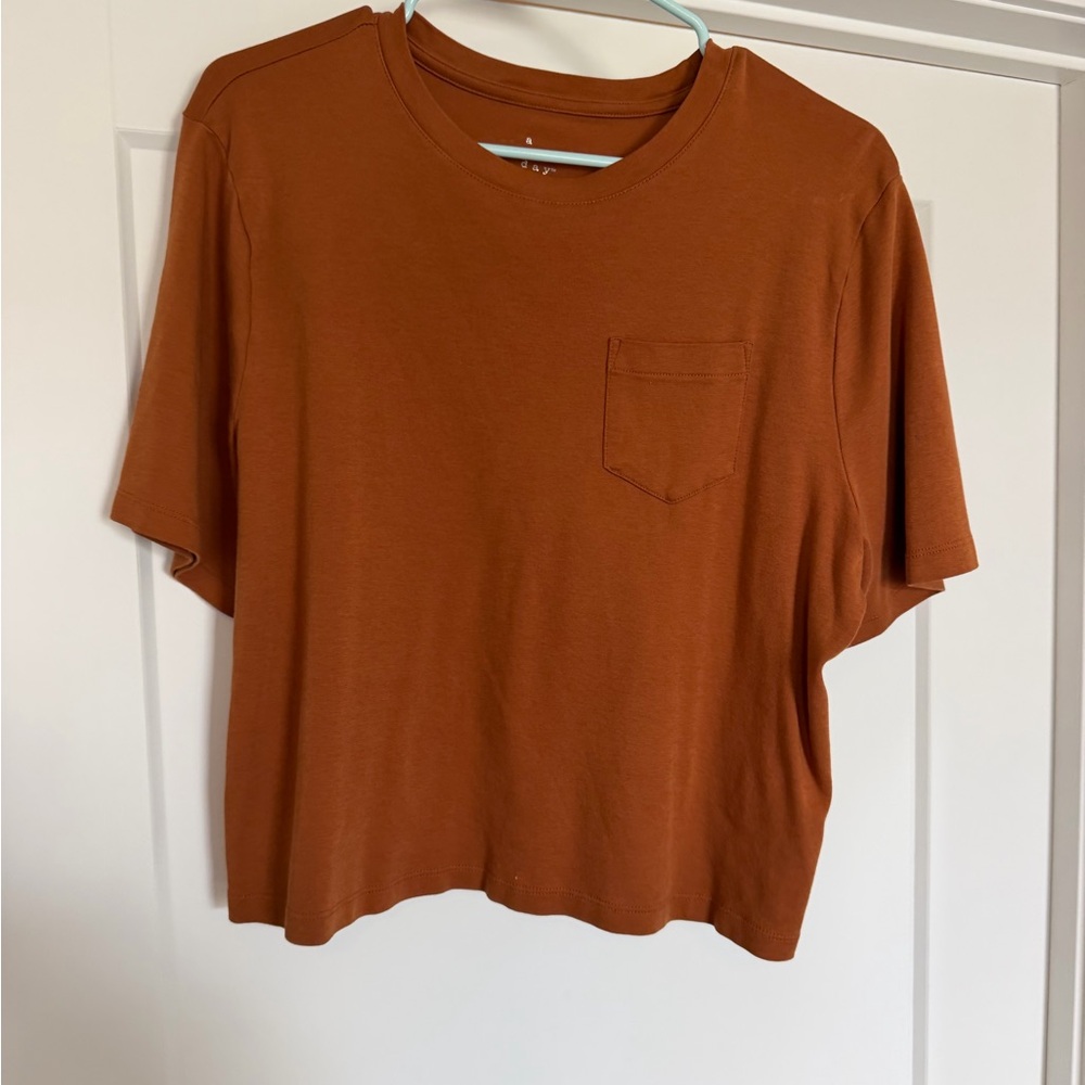 Rust Orange T-Shirt with Pocket